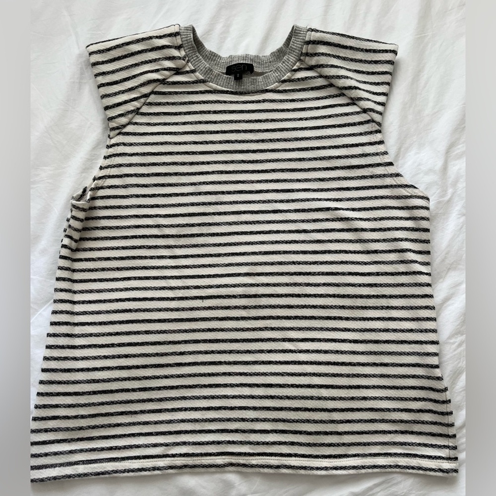 ✨ SEN Fun and Flirty Classic Striped Tailored Top | Medium